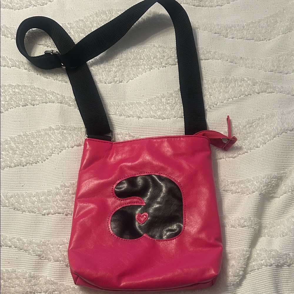 Chic Pink and Black Crossbody Bag